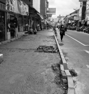 Pedestrian di jalan ahmad yani kota sukabumi