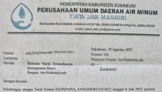 Perumda AM TJM tolak permohonan keringanan bayar air minum