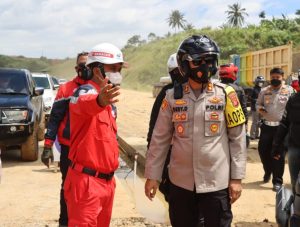 pengecekan pembangunan tol bocimi oleh kapolres sukabumi