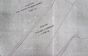 Peta lahan milik Reni