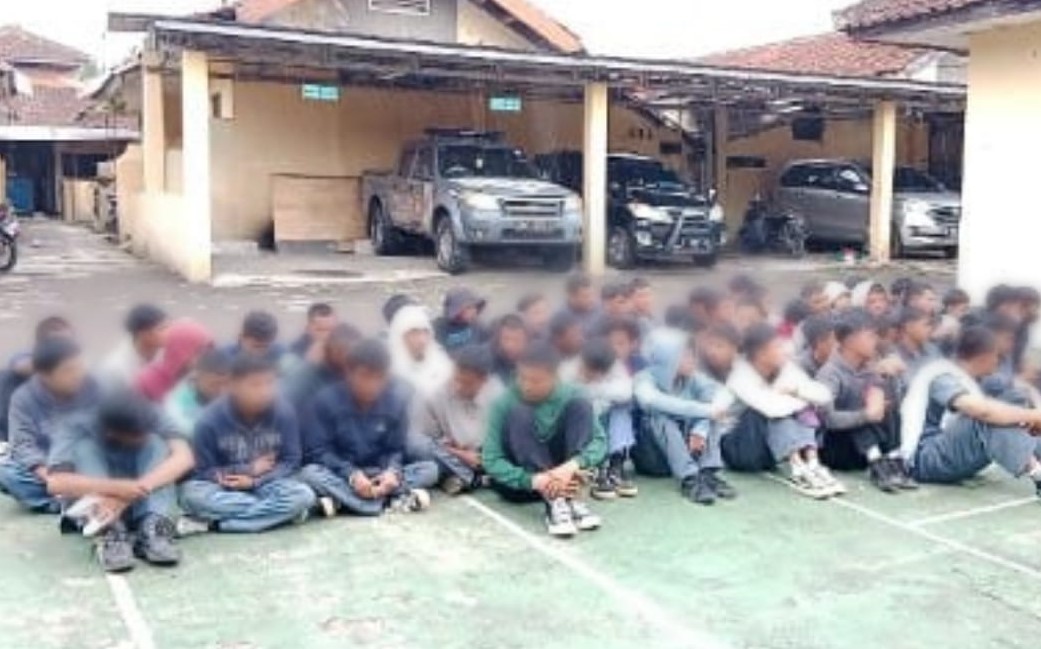 Pelajar hendak tawuran diamankan polsek cicurug