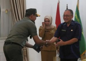 Wakil Bupati Sukabumi Iyos Somantri beraudiensi dengan Balai Besar Taman Nasional Gunung Gede Pangrango (TNGGP) di Pendopo Sukabumi, Selasa, (10/1/2023).