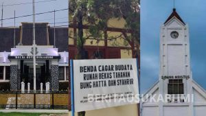 Tiga objek di Kota Sukabumi akan segera ditetapkan sebagai cagar budaya di Kota Sukabumi. Hal ini mengemuka dalam pembukaan acara diseminasi/sosialisasi dan Sidang Penetapan Objek Diduga Cagar Budaya menjadi Cagar Budaya Kota Sukabumi yang digelar Dinas Pendidikan dan Kebudayaan, di Hotel Taman Sari, Sukabumi, Selasa (5/12/2023). Tiga objek itu yakni Balai Kota Sukabumi, rumah tahanan Hatta dan Syahrir dan Gereja Sidang Kristus Sukabumi. Penjabat (Pj) Walikota Sukabumi Kusmana Hartadji berharap tiga cagar budaya yang akan ditetapkan ini dirawat dan menjadi bagian daya tarik wisata.