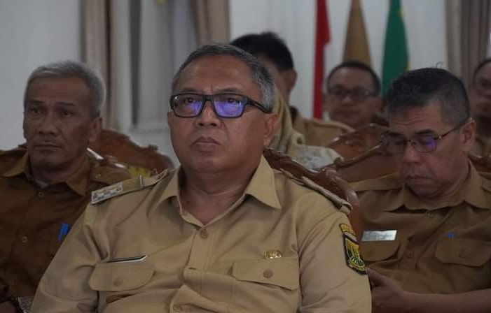 Bupati Sukabumi Marwan Hamami mengikuti rapat koordinasi (rakor) pengendalian inflasi tahun 2024 bersama Kementerian Dalam Negeri (Kemendagri) Republik Indonesia, Senin (26/2/2024).