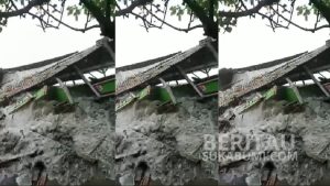 Hari pertama pelaksanaan ibadah puasa Ramadan 1445 H/2024 M, puluhan bangunan yang terdiri dari warung dan saung di pinggir Pantai Citepus Kecamatan Palabuhanratu Kabupaten Sukabumi, diterjang gelombang ombak pasang pada Rabu (12/3/2024).