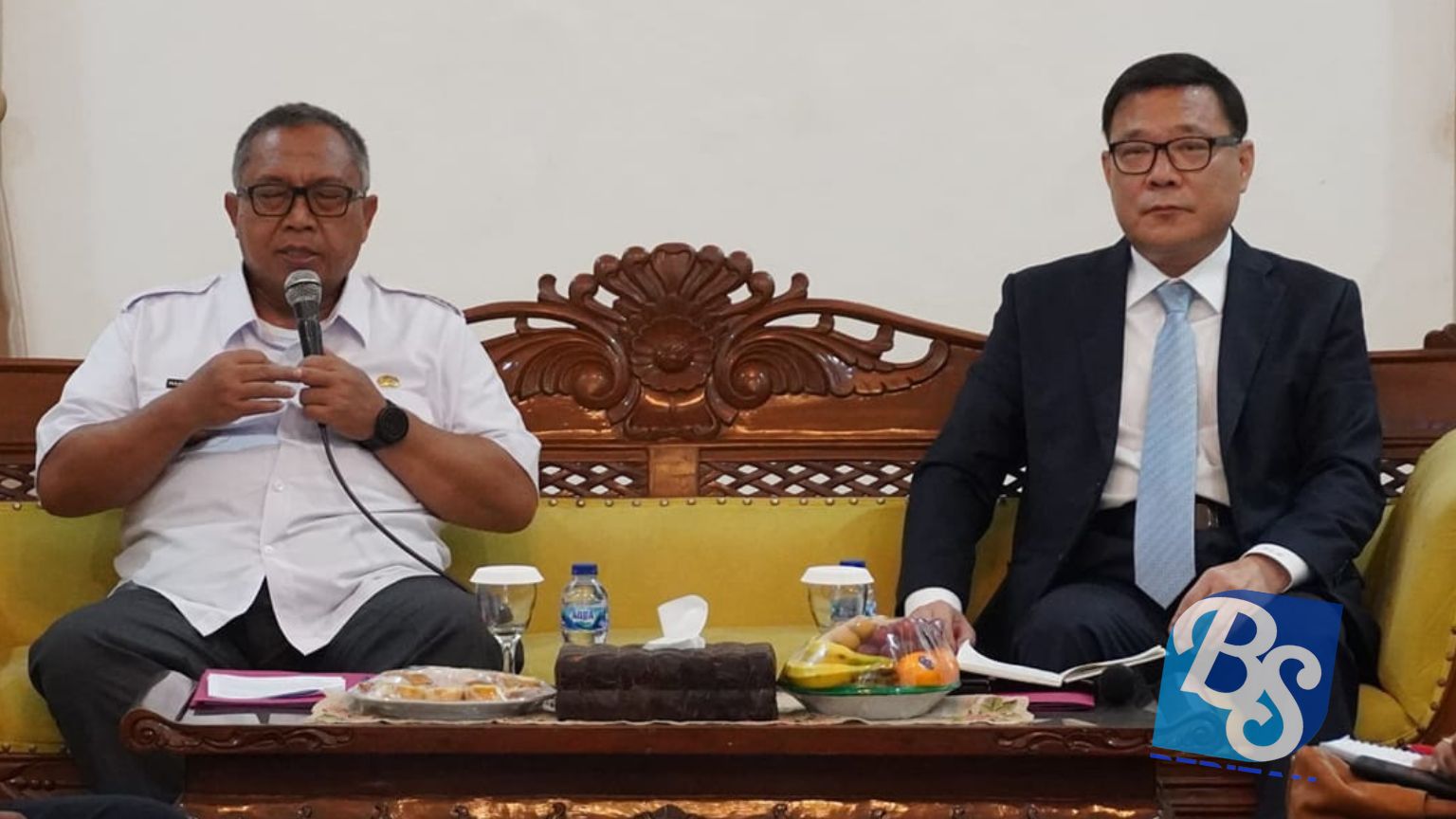 Noh Chang Dong saat beraudensi dengan Bupati Sukabumi Marwan Hamami di Pendopo Sukabumi, Rabu (15/5/2024).