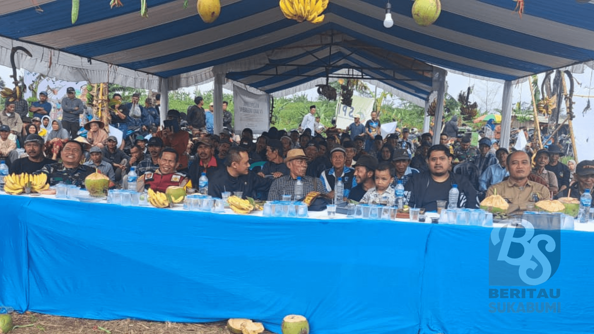 Lahan eks Hak Guna Usaha atau HGU PT Bumiloka Swakarya di Kecamatan Jampang Tengah Kabupaten Sukabumi jadi lokasi rangkaian peringatan Hari Tani Nasional ke 64 Tahun yang diadakan Petani Anggota Serikat Petani Indonesia (SPI) Sukabumi Raya.