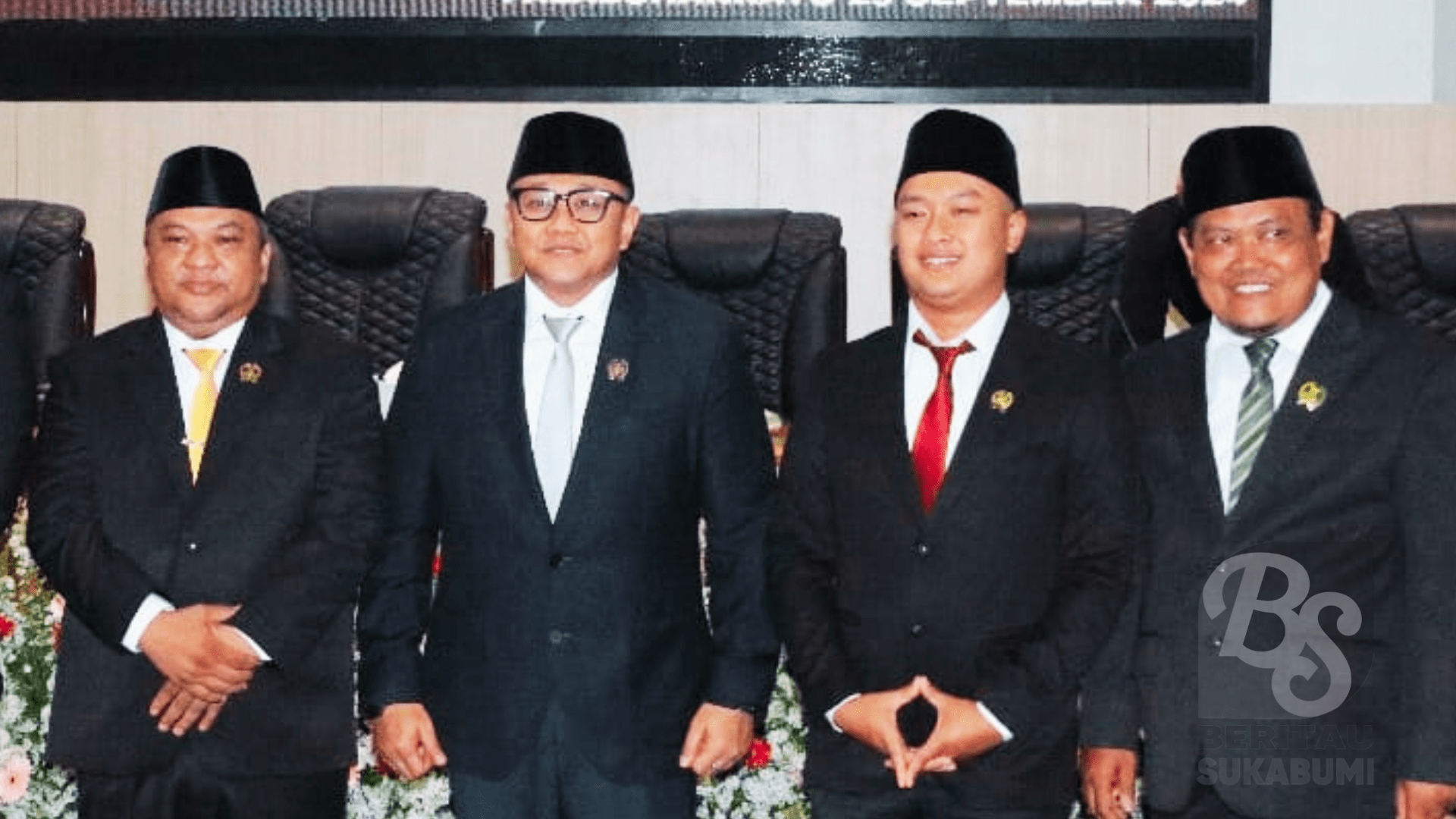 DPRD Kabupaten Sukabumi mengesahkan pimpinan definitif periode 2024-2029 dalam rapat paripurna yang berlangsung di gedung DPRD Kabupaten Sukabumi, Rabu (25/9/2024).