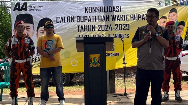 Calon Bupati dan Wakil Bupati Sukabumi periode 2024-2029, Nomor urut 2, H.Asep Japar dan H.Andreas bersama partai koalisi dan relawan menggelar acara konsolidasi di wilayah Daerah Pemilihan (Dapil) 6, pada Sabtu (19/10/2024).