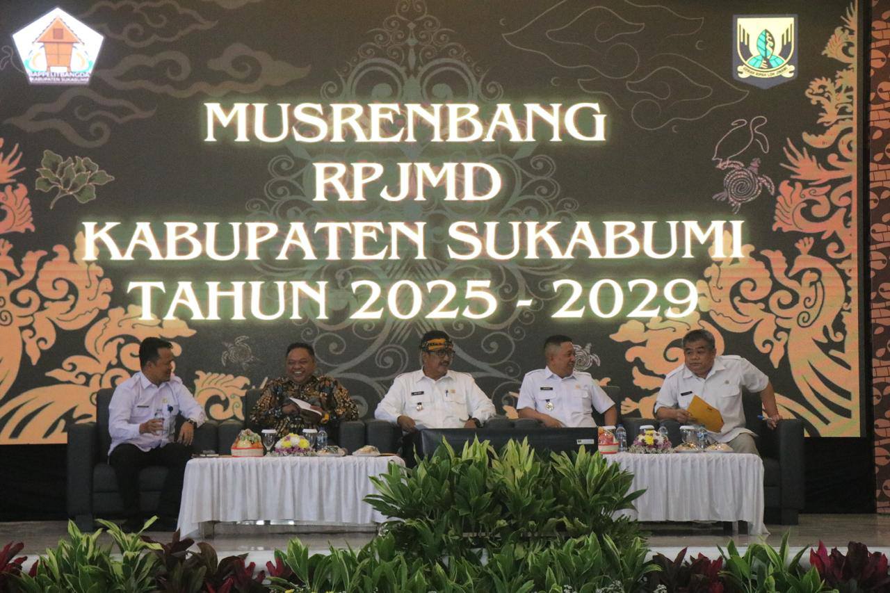 Pemerintah Kabupaten Sukabumi menggelar Musyawarah Perencanaan Pembangunan (Musrenbang) Rencana Pembangunan Jangka Menengah Daerah (RPJMD) 2025–2029 di Grand Sulanjana Selabintana, Rabu (14/5/2025).