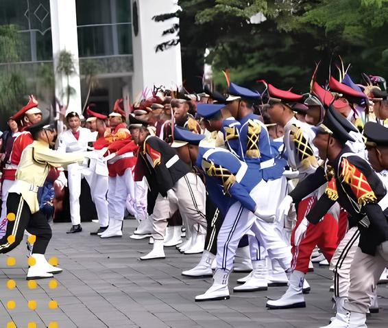 Ratusan siswa usai mengikuti program pendidikan karakter Gapura Panca Waluya