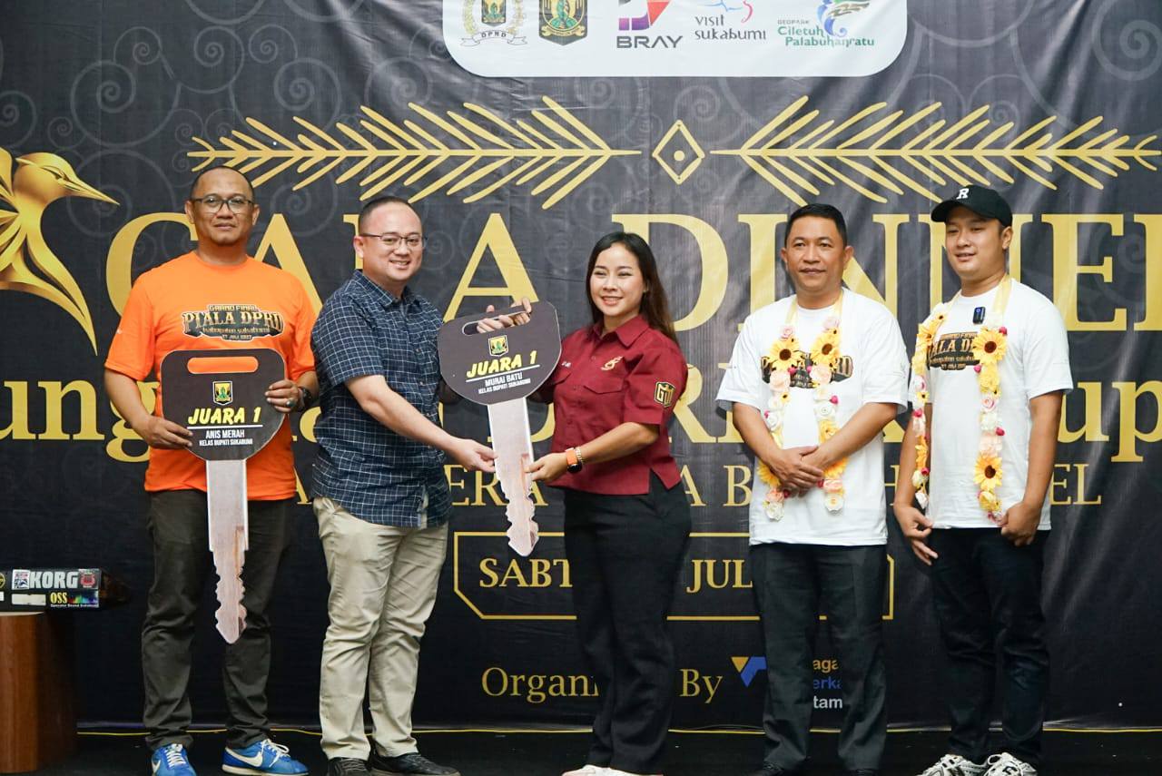 Menjelang digelarnya Lomba Kicau Burung Piala DPRD Kabupaten Sukabumi 2025, Pemerintah Kabupaten Sukabumi bersama DPRD mengadakan gala dinner di Grand Inna Samudera Beach Hotel (GISBH) Palabuhanratu, Sabtu malam (26/7/2025).