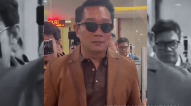 Mantan Gubernur Jawa Barat, Ridwan Kamil, menjalani tes DNA di Gedung Bareskrim Polri, Jakarta Selatan, pada Kamis (7/8/2025).