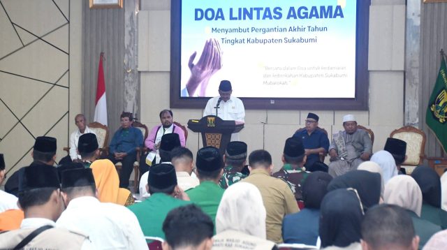 Pemerintah Kabupaten Sukabumi menggelar doa lintas agama menyambut Tahun Baru 2026 sebagai simbol persatuan, toleransi, dan komitmen pelayanan publik.
