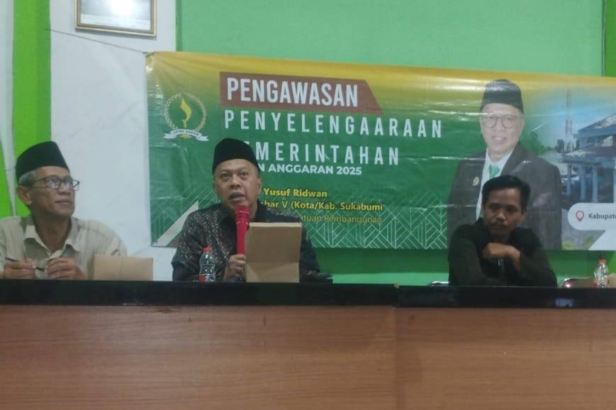 Anggota DPRD Provinsi Jawa Barat Komisi I dari Fraksi PPP, Drs. H. Yusuf Ridwan, melaksanakan pengawasan penyelenggaraan pemerintahan di Desa Sukadamai, Kecamatan Cantayan, Kabupaten Sukabumi. Kegiatan ini menjadi wadah penyerapan aspirasi warga sekaligus upaya memperkuat tata kelola pemerintahan yang transparan dan akuntabel.