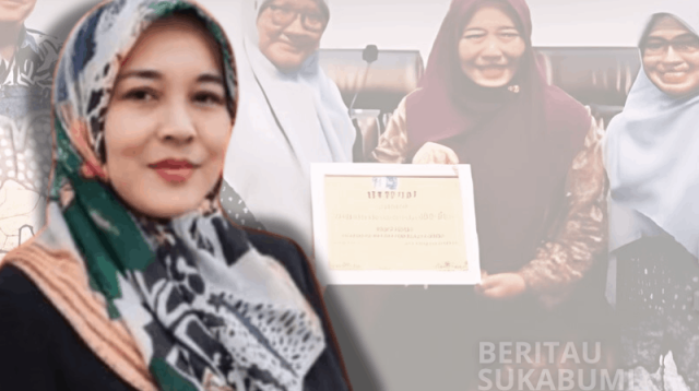 Yeni Ratna Yuningsih, putri almarhum Buya KH Dadun Sanusi Sukabumi, meraih penghargaan Dosen Terbaik 2026 Fakultas Adab dan Humaniora UIN Syarif Hidayatullah Jakarta dengan nilai EDOM tertinggi 3,84.