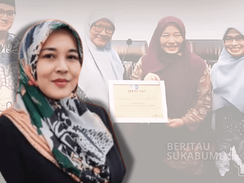 Yeni Ratna Yuningsih, putri almarhum Buya KH Dadun Sanusi Sukabumi, meraih penghargaan Dosen Terbaik 2026 Fakultas Adab dan Humaniora UIN Syarif Hidayatullah Jakarta dengan nilai EDOM tertinggi 3,84.