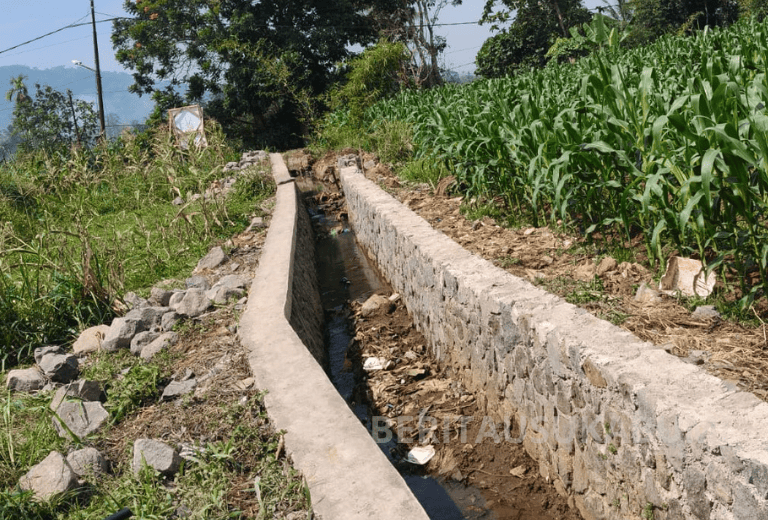 Pelaksana proyek rehabilitasi Daerah Irigasi Cimuncang di Desa Kebonpedes, Sukabumi, membantah tudingan pekerjaan asal jadi. Kontraktor menegaskan progres pembangunan baru mencapai 20 persen.