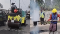 ekerja DPU Kabupaten Sukabumi melaksanakan pemeliharaan rutin di Ruas Jalan Cikiray–Gunung Jaya, Kecamatan Cisaat, sepanjang 2,2 kilometer sebagai upaya meningkatkan kualitas infrastruktur dan kenyamanan pengguna jalan.
